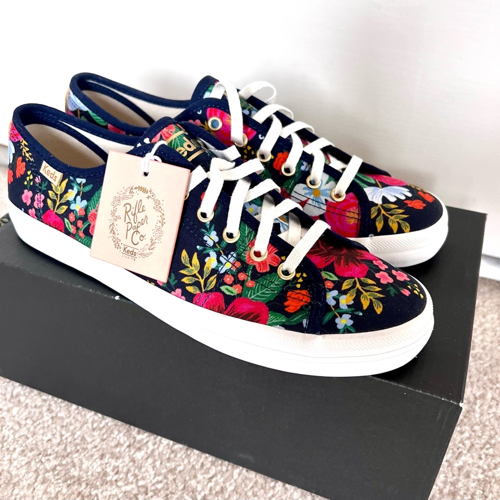 Rifle Paper Co x KEDS Women’s Floral Sneakers Size 8.5 NWT